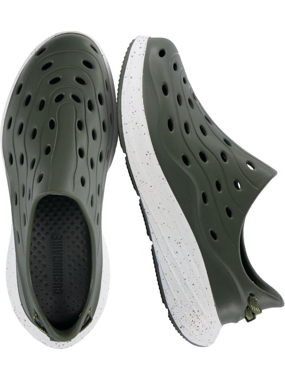 Men Green Lightweight Slip On Waterproof Sneaker Clogs with Cushioned Casual